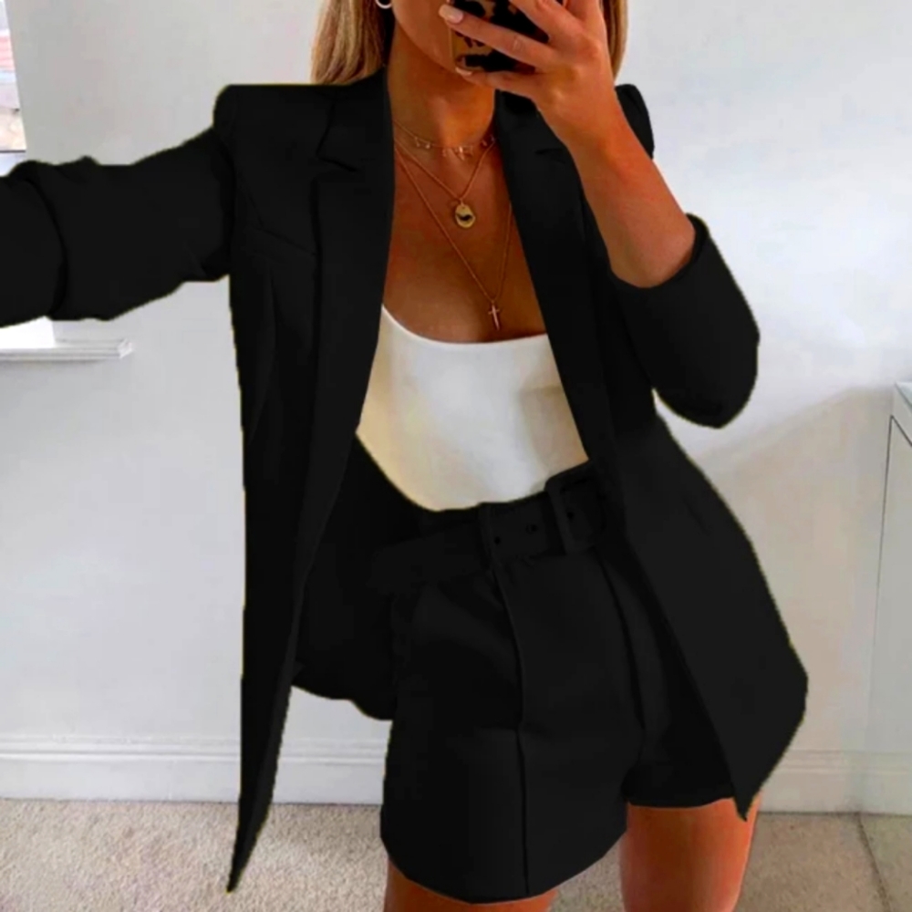 Black Shorts Set